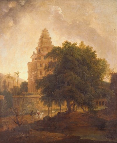 Kalyan Mahal, Gingee, Tamil Nadu tarafından Bir Yolda Yolcular by Thomas Daniell