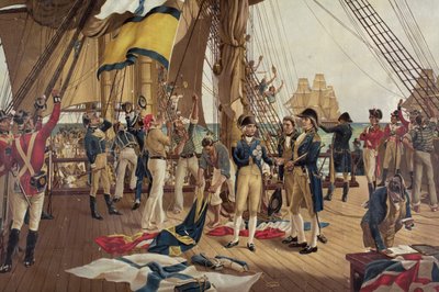 Nelson'ın Trafalgar'daki Son Sinyali by Thomas Davidson