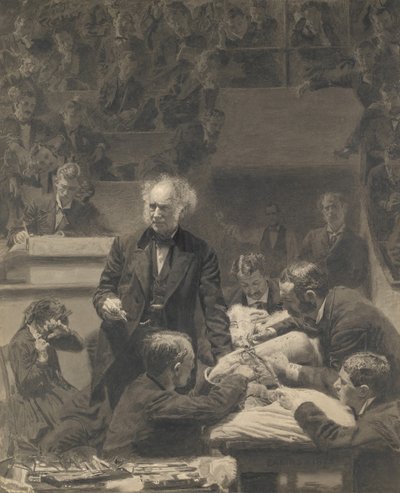 Brüt Klinik, 1875-76. by Thomas Eakins