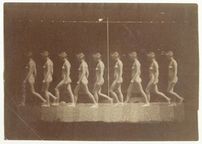 Tanımlanamayan Modelin Marey Tekerlek Fotoğrafları, 1884. by Thomas Eakins