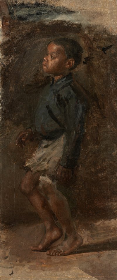 Black Boy Dancing: The Boy için çalışma, muhtemelen 1877. by Thomas Eakins