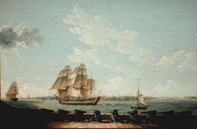 Southsea Battery (tuval üzerine yağlı boya) by Thomas Elliott