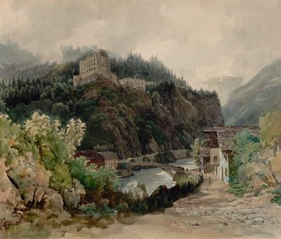 Tirol'deki Landeck Kalesi'nin görünümü by Thomas Ender