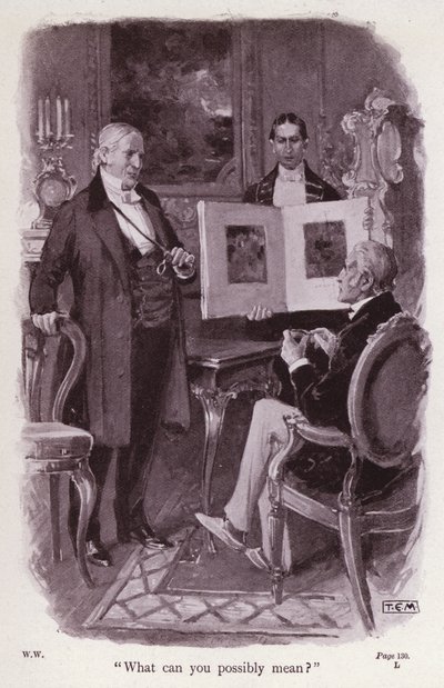 Wilkie Collins tarafından Beyazlı Kadın için İllüstrasyon (litho) by Thomas Eyre Macklin