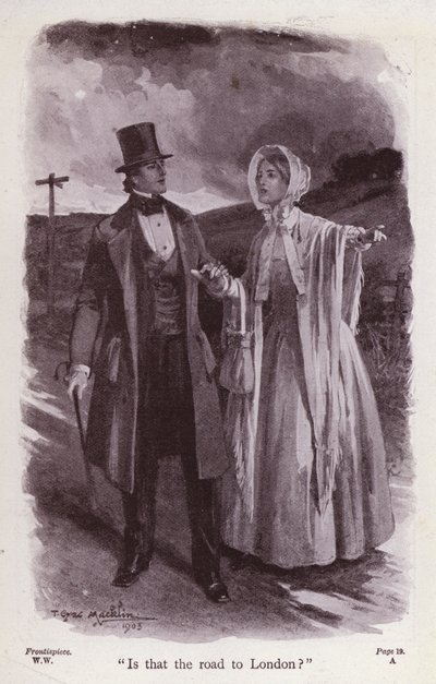 Wilkie Collins tarafından Beyazlı Kadın için İllüstrasyon (litho) by Thomas Eyre Macklin