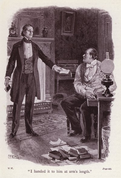 Wilkie Collins tarafından Beyazlı Kadın için İllüstrasyon (litho) by Thomas Eyre Macklin