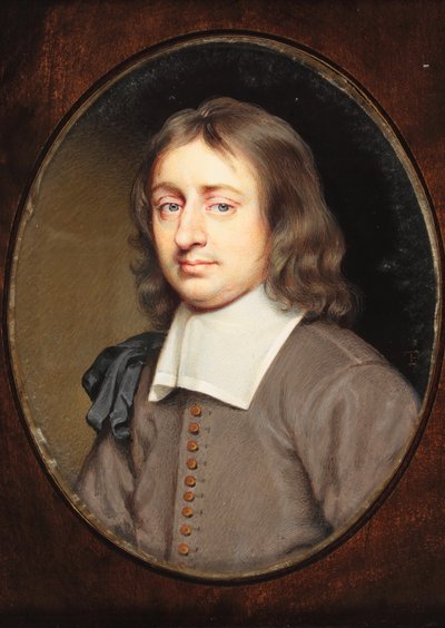 Christopher Simpson (parşömen üzerine sulu boya) by Thomas Flatman