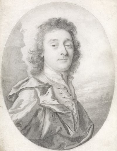 Bir Adamın Portresi, 1699 (parşömen üzerine siyah kurşun) by Thomas Forster