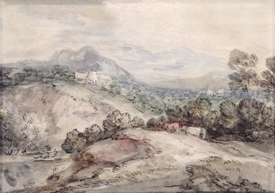 Tepelik Bir Manzara by Thomas Gainsborough