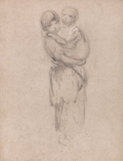 lâ notasi, genç kız, kucaklıyor, lâ notasi, çocuk by Thomas Gainsborough
