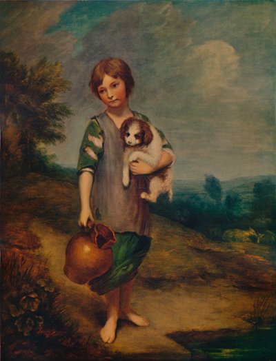 Köpekli ve Sürahili Kulübe Kız, 1785, 1935 by Thomas Gainsborough