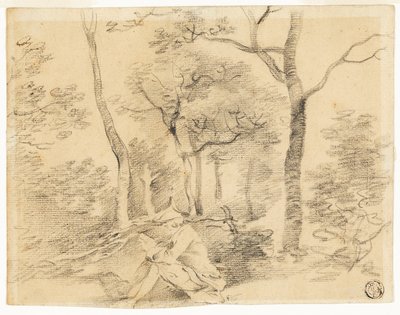 Ormanda Gainsborough Çizimi by Thomas Gainsborough