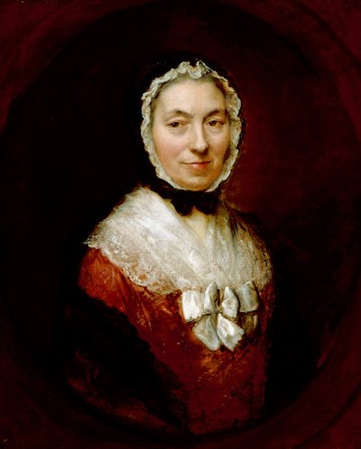 Mafya Şapkalı Bayan (tuval üzerine yağlı boya) by Thomas Gainsborough