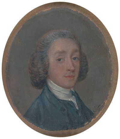Pudra Saçlı Genç Bir Adamın Portresi, yaklaşık. 1750. by Thomas Gainsborough