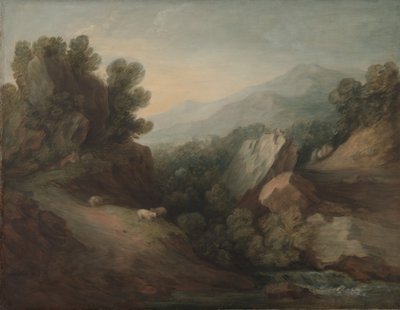 Kayalık, Ormanlık Peyzaj, Delik ve Savak, c.1782-83 by Thomas Gainsborough