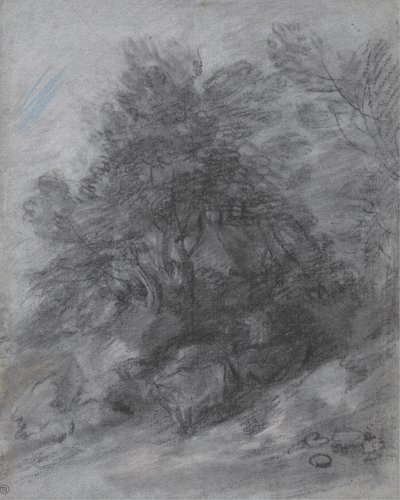 Çoban, İnekler ve Kulübe ile Ormanlık Manzara by Thomas Gainsborough