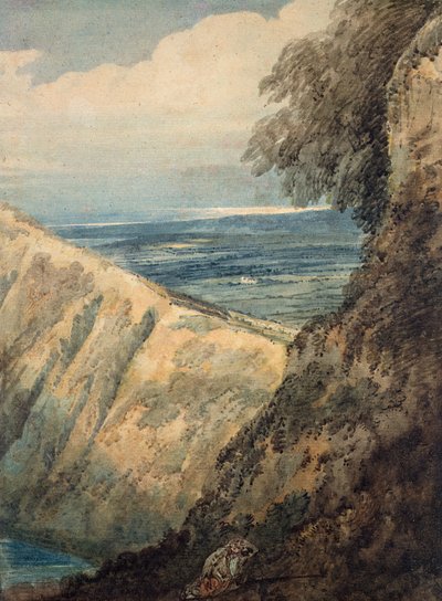 Dorset Sahili, Lulworth Koyu yakınında by Thomas Girtin