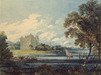 Duff House, Banff, 1794 (grafit göstergelerin üzerinde sulu boya, biraz çizik var) by Thomas Girtin