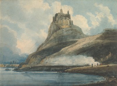 Lindisfarne Kalesi, Kutsal Ada, Northumberland, 1796-97. by Thomas Girtin