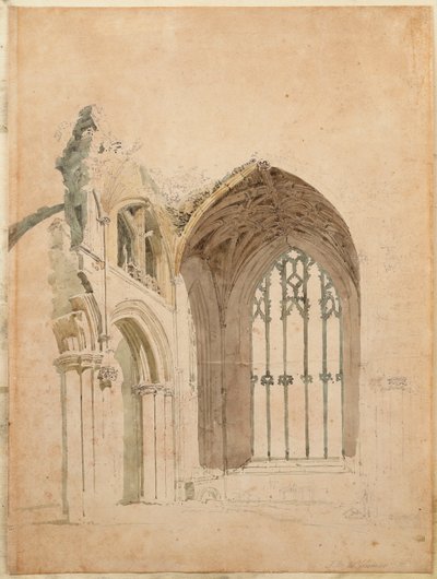 Melrose Manastırı: Doğu Penceresi, c.1770