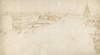 Eidometropolis için eskiz, c.1801 (kağıt üzerine mürekkep) by Thomas Girtin