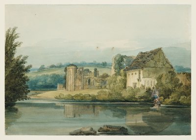 St Agatha's Abbey, Richmond, Yorkshire, c.1797 (kağıt üzerine suluboya, guaj, mürekkep, arap sakızı ve kurşun kalem) by Thomas Girtin