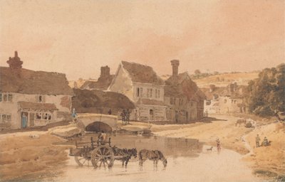 Kirkstall Köyü, Yorkshire by Thomas Girtin