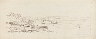 Uzaktan görülen Marly ve St. Germain-en-Laye'deki Waterworks'ün görünümü by Thomas Girtin