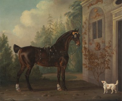 Lord Abergavenny'nin Teriyerli Dark Bay Araba Atı by Thomas Gooch