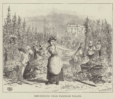Farnham Sarayı yakınında Atlama Toplama by Thomas Harrington Wilson