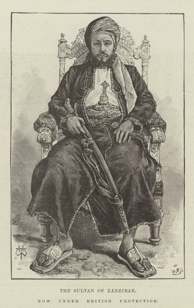 Zanzibar Sultanı, İngiliz Koruması Altında by Thomas Harrington Wilson