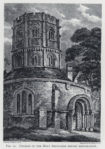 Restorasyon öncesi Kutsal Kabir Kilisesi (gravür) by Thomas Hearne
