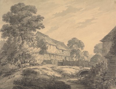 Dere Kenarındaki Çiftlik Evi ve Binalar by Thomas Hearne