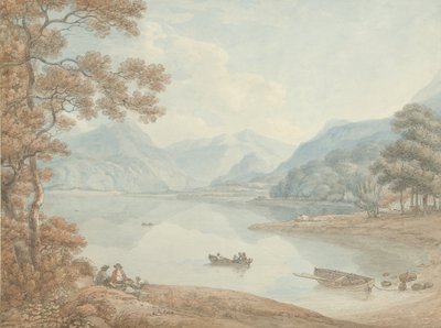 Derwent Water'ın Borrowdale'e (Cumberland) doğru görünümü by Thomas Hearne