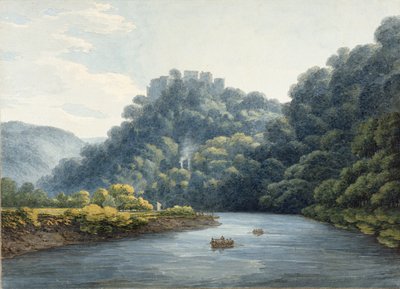 Goodrich Castle on the Wye (kağıt üzerinde wc, kalem ve mürekkep, tebeşir ve kurşun kalem) by Thomas Hearne