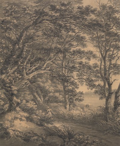 Figürlü Nehir Manzarası by Thomas Hearne