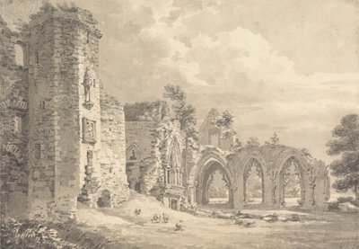 Dumfries yakınlarındaki Lincluden Koleji Harabeleri by Thomas Hearne