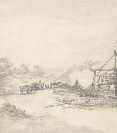 Coalbrookdale'de Çukur Malzemelerinin Boşaltılması by Thomas Hearne