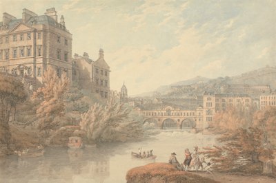 Spring Gardens'tan Bath Görünümü by Thomas Hearne