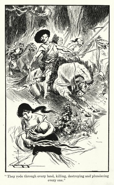 Hunlar (lito) by Thomas Heath Robinson