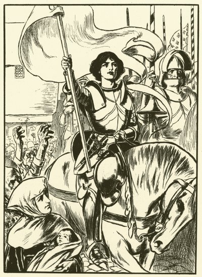 Joan Ordunun Başında (gravür) by Thomas Heath Robinson