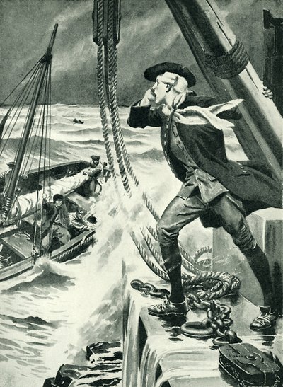 John Smeaton deniz feneri üzerinde çalışırken (lito) by Thomas Heath Robinson