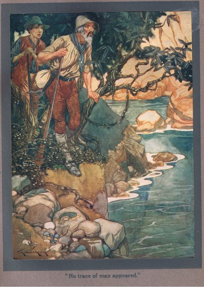 İnsan izine rastlanmadı (renkli lito) by Thomas Heath Robinson