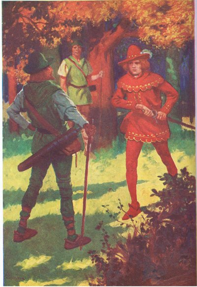 "Vebalı bir haydut bu!" diye haykırdı kızıl yabancı (renkli taşbaskı) by Thomas Heath Robinson