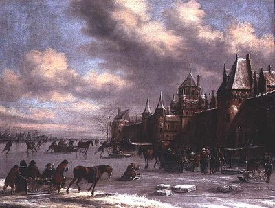 Bir Haliçte Hollandalı Paten Sahnesi by Thomas Heeremans
