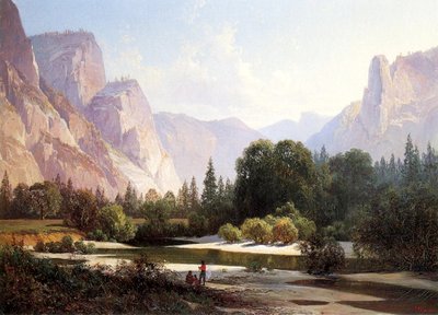 Paiute Kızılderili Kampı, Yosemite, 1890 by Thomas Hill