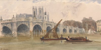 Westminster Köprüsü ve Abbey by Thomas Hollis
