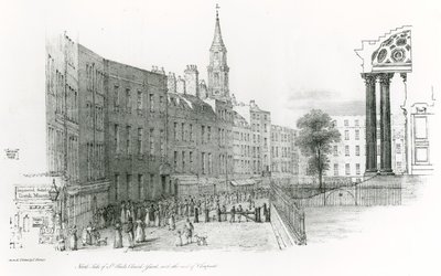 St Paul Katedrali'nin kuzey tarafı, Londra, Cheapside'ın sonu ile kilise avlusu by Thomas Hornor