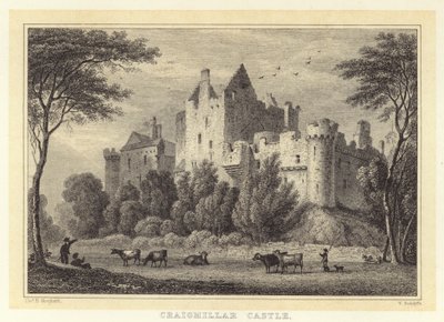 Craigmillar Kalesi (gravür) by Thomas Hosmer (after) Shepherd