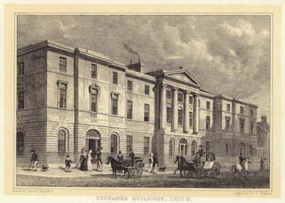 Değişim Binaları, Leith (gravür) by Thomas Hosmer (after) Shepherd